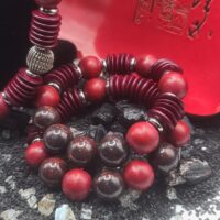 Dark Red Brecciated Jasper & Red Wood Set - Image 2
