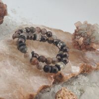 Mix Phantom Quartz & Chocolate Hematite Bracelet Stack - Image 4