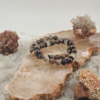 Mix Phantom Quartz & Chocolate Hematite Bracelet Stack - Image 3